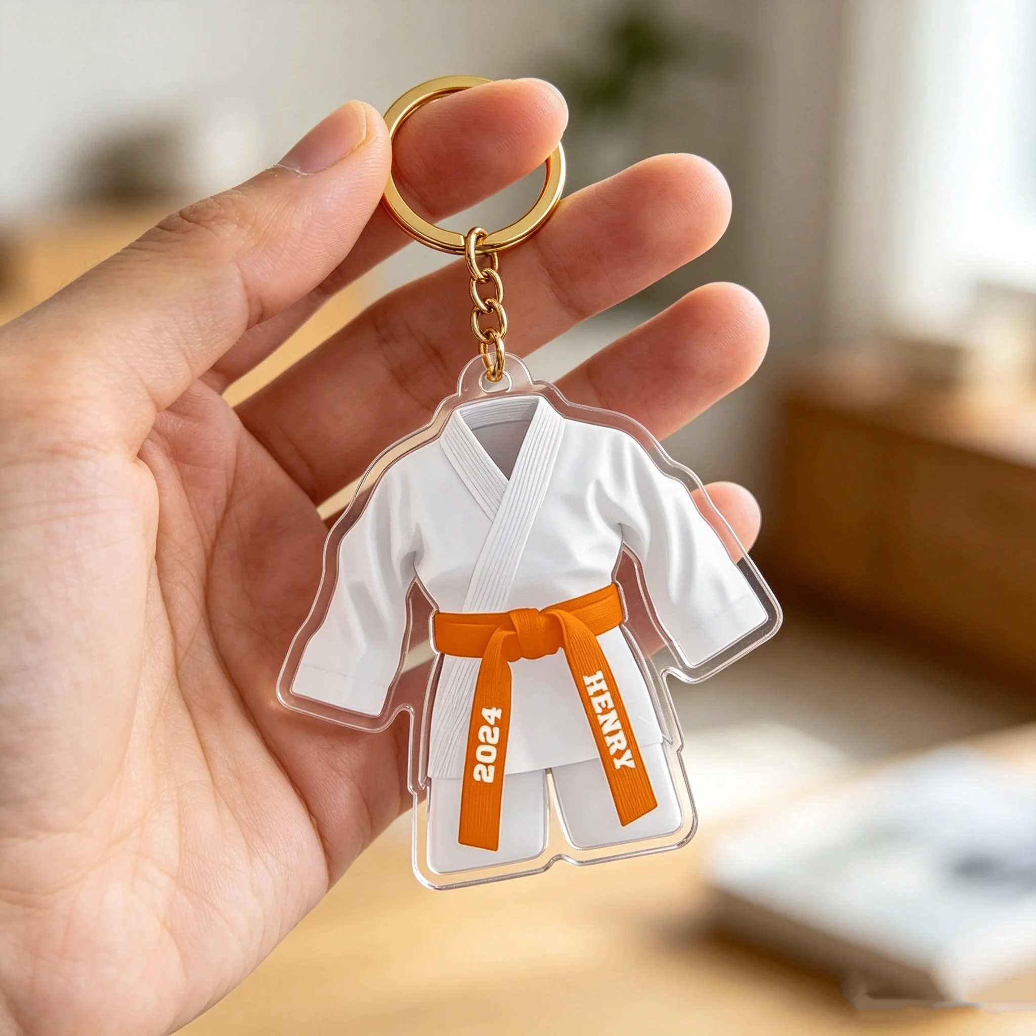Custom Name Karate Uniform Key - Initial Ring Custom ulasan dan harga