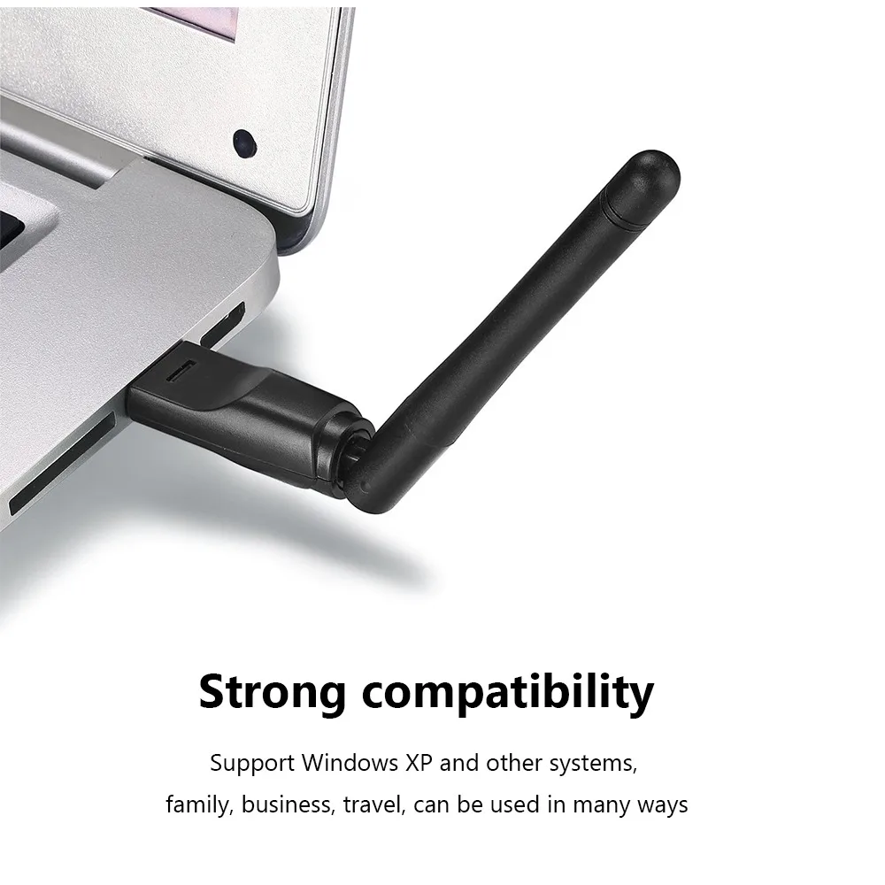 Wi-Fi Dongle 150 Мбит/с MT7601 Сетевая карта MT7601/8188 USB 150 Мбит/с USB Wi-Fi адаптер Антенна Светодиодный дисплей для компьютера/телефона