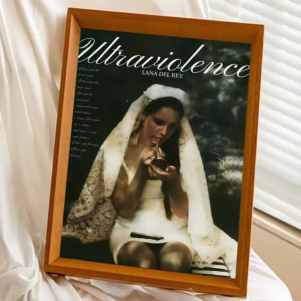 1 قطعة المغني لانا ديل ري ملصق جدار ديكور فني للمنزل غرفة ديكور اللوحة الرقمية غرفة المعيشة مطعم المطبخ الفن #6