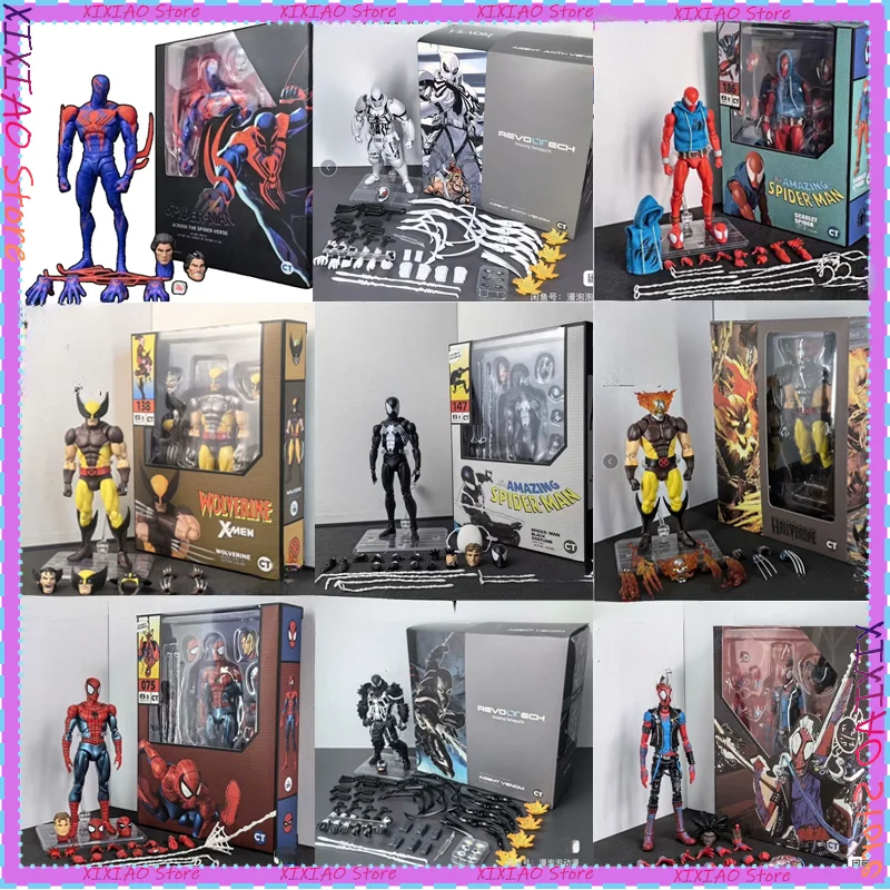 

Spiderman 2099 Action Figure by Ct Toys Shf Anime PVC Statue Model Doll Collectible Desktop Decoration Fans Ornaments Gift