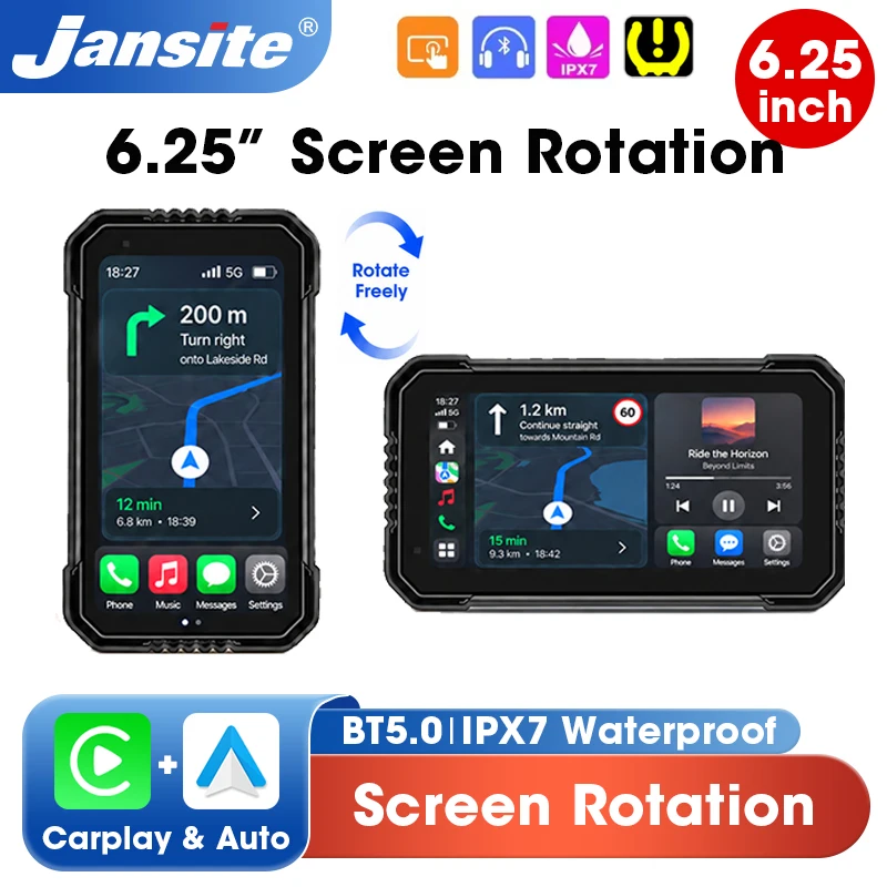 jansite-dispositivo-portatil-con-pantalla-de-625-pulgadas-funcion-de-rotacion-compatible-con-carplay-gps-bluetooth-50-android-auto-pantalla-digital-y-monitor-para-motocicletas