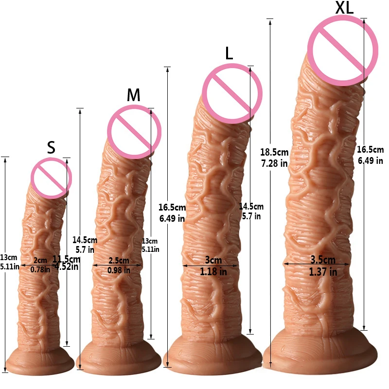 4 Sizes Simulation Dildo Big Penis Sex Toy Female Vaginal Anal Masturbator Dick With Suction Cup Anal Dildos For Women Massage