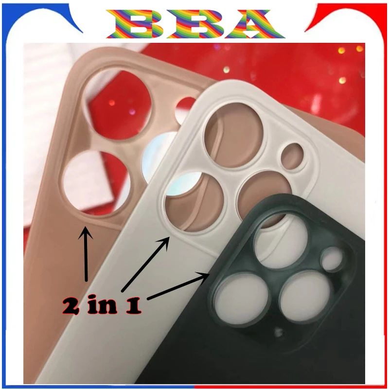 5PCS/lot Big Hole Back Cover Glass For iPhone 11 12 13 14 Pro Max Back Side Rear Glass Door Housing Replacement Parts Glass 