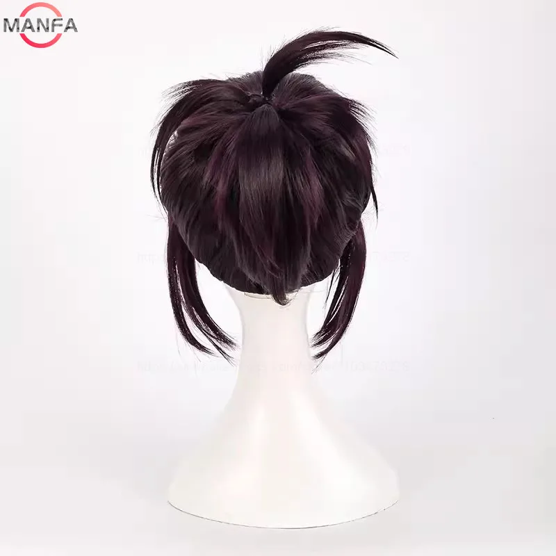 Perruque Courte Tressée Violet Foncé Anime Noragami Yato, Bonnet de Perruque, Costume Cosplay, Degré de Chaleur