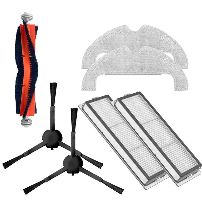 Kit kain pel Filter sikat sisi utama untuk Xiaomi Vacuum 2 Ultra Robot Robot penyedot debu bagian sikat Gulung