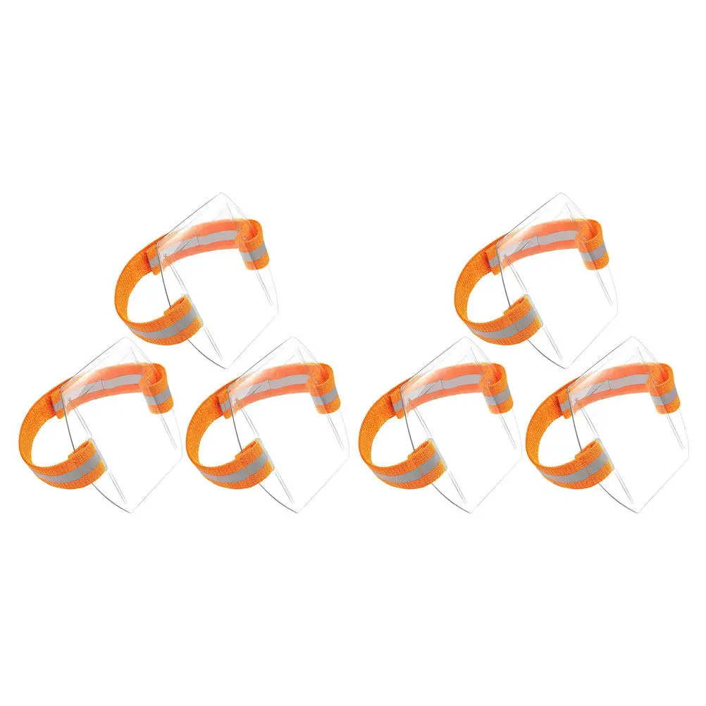 6Pcs Multifunctional Arm Badge Wallet Horizontal Design Adjustable Armband Transparent Id Holder for Ski Badge Clear