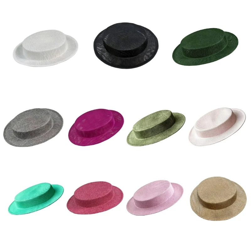 Textured Occasion Hat for Stage Outfits, Party Looks, and DIY Wide Border 964A