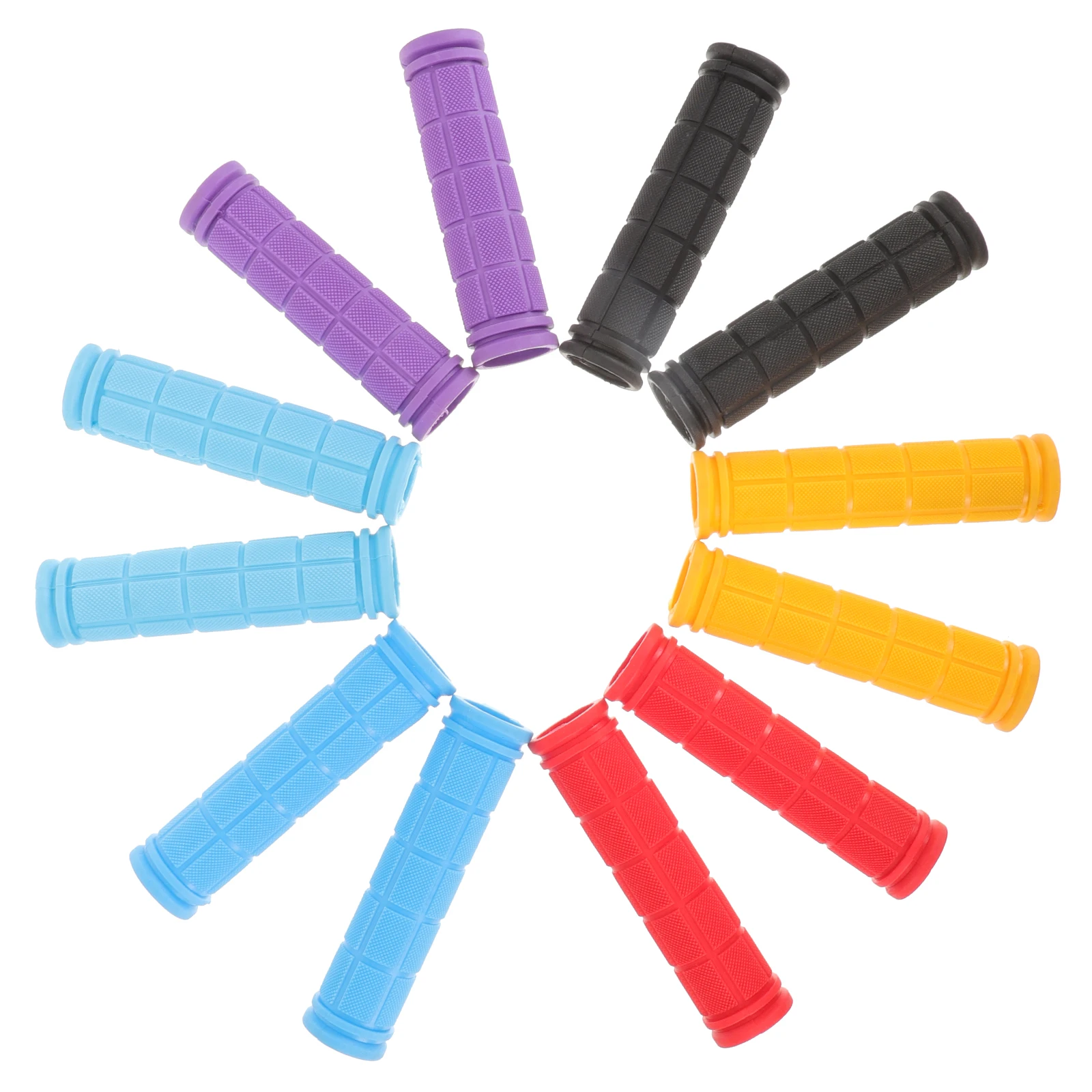 

6 Pairs Hamster Colorful Non-slip Handle Cover Handlebars Rubber Grips Covers for Bikes
