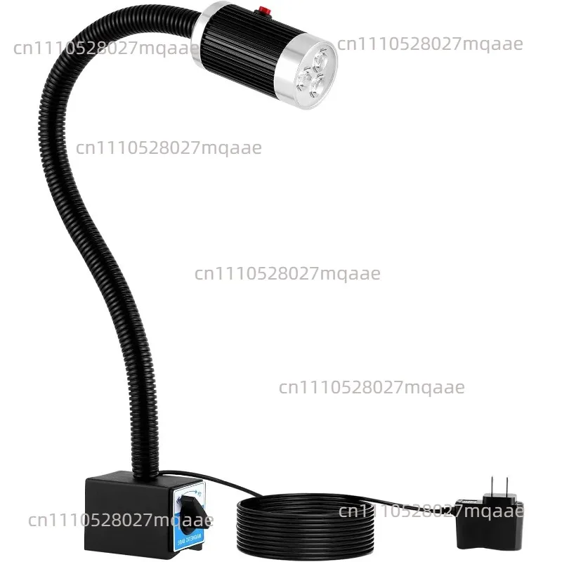 9W LED Lathe Work Light with Strong Magnetic Base 360° 900LM Super Bright Gooseneck Lamp for CNC Lathe Sewing Machine Workbench