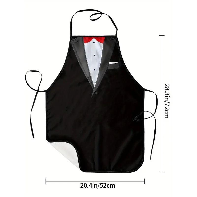 Realistic Tuxedo Fun Apron, Restaurant Chef Print Style