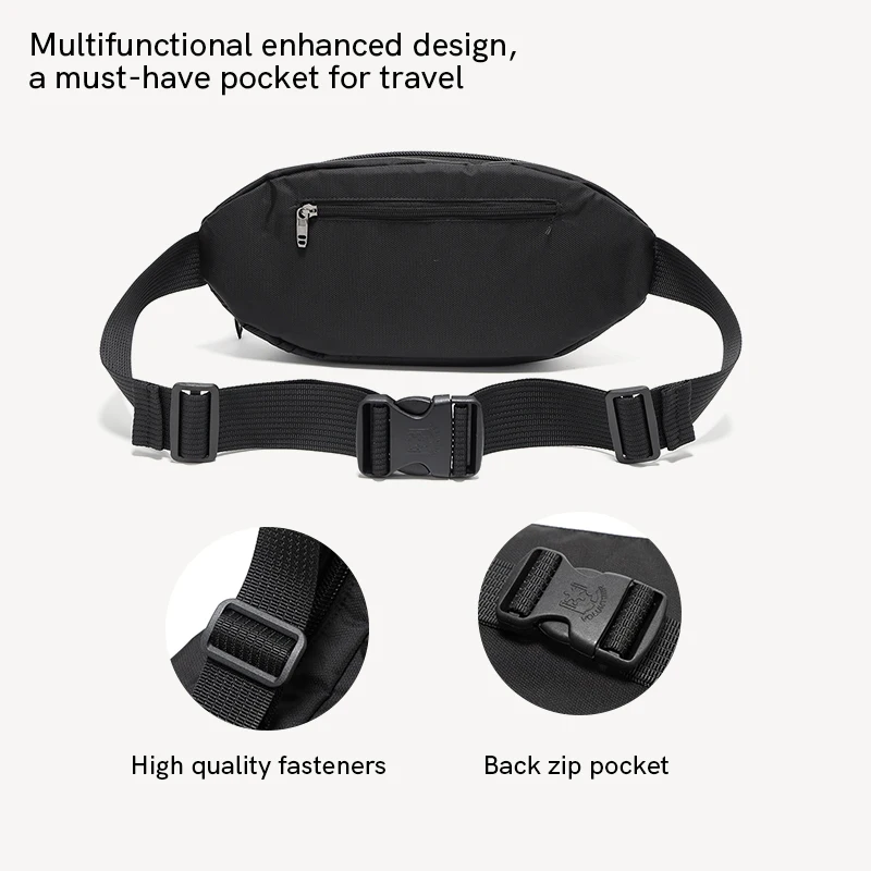 Volunteer Waist Pack Bag Fanny Packs Men Oxford Cloth Traveling Running Casual Zipper Phone Lightweight Crossbody Bags 1829-09