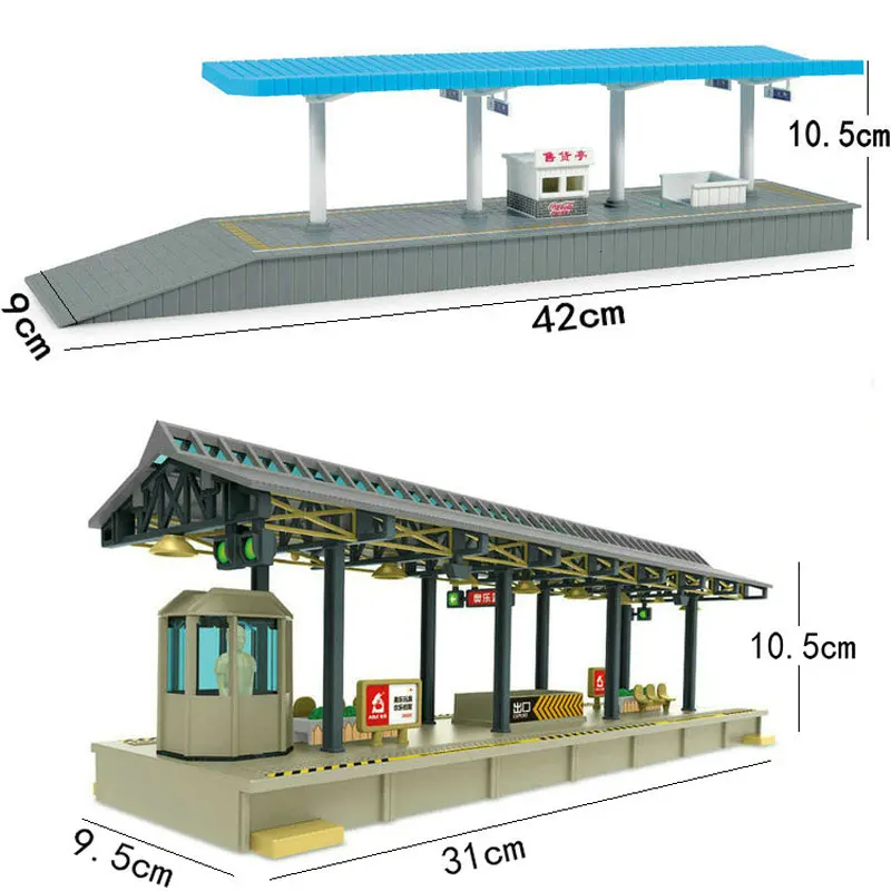 

1/87 Ho Scale Railway Station Platform Model Building Model Train Scene Miniature Collection Sand Table Landscape Hobby Toy Kit