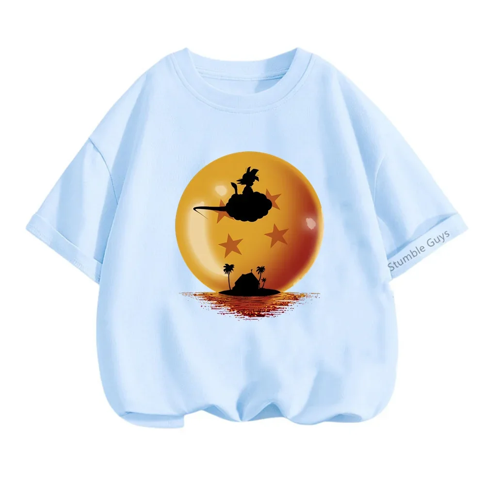 Dragon Ball Z T Shirt Children New Kawaii 2024 Funny Summer Cartoon 3D T-shirt For Boys Girls Kid Clothing Unisex Short Sleeves