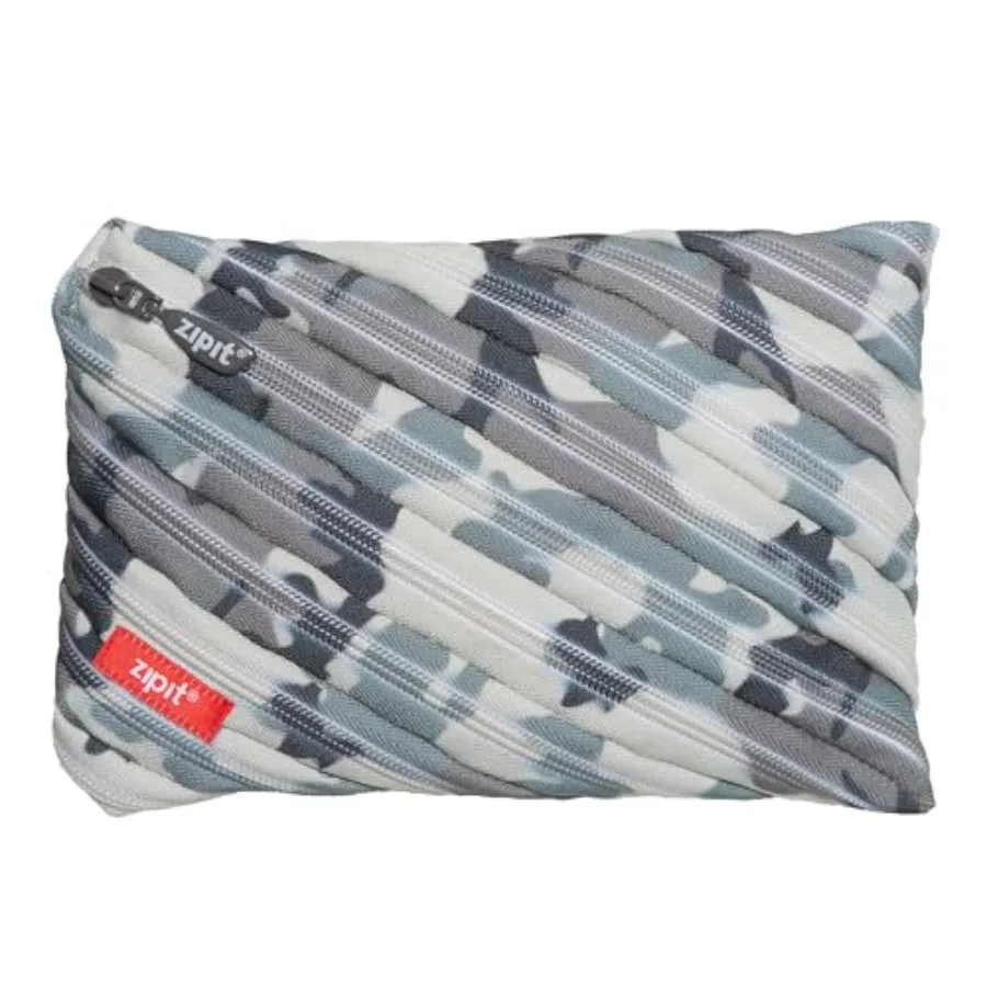 

Camo Large Pencil Case for Boys, Zipper Pencil Pouch for and Teens, Stationery Bag for School, Blue