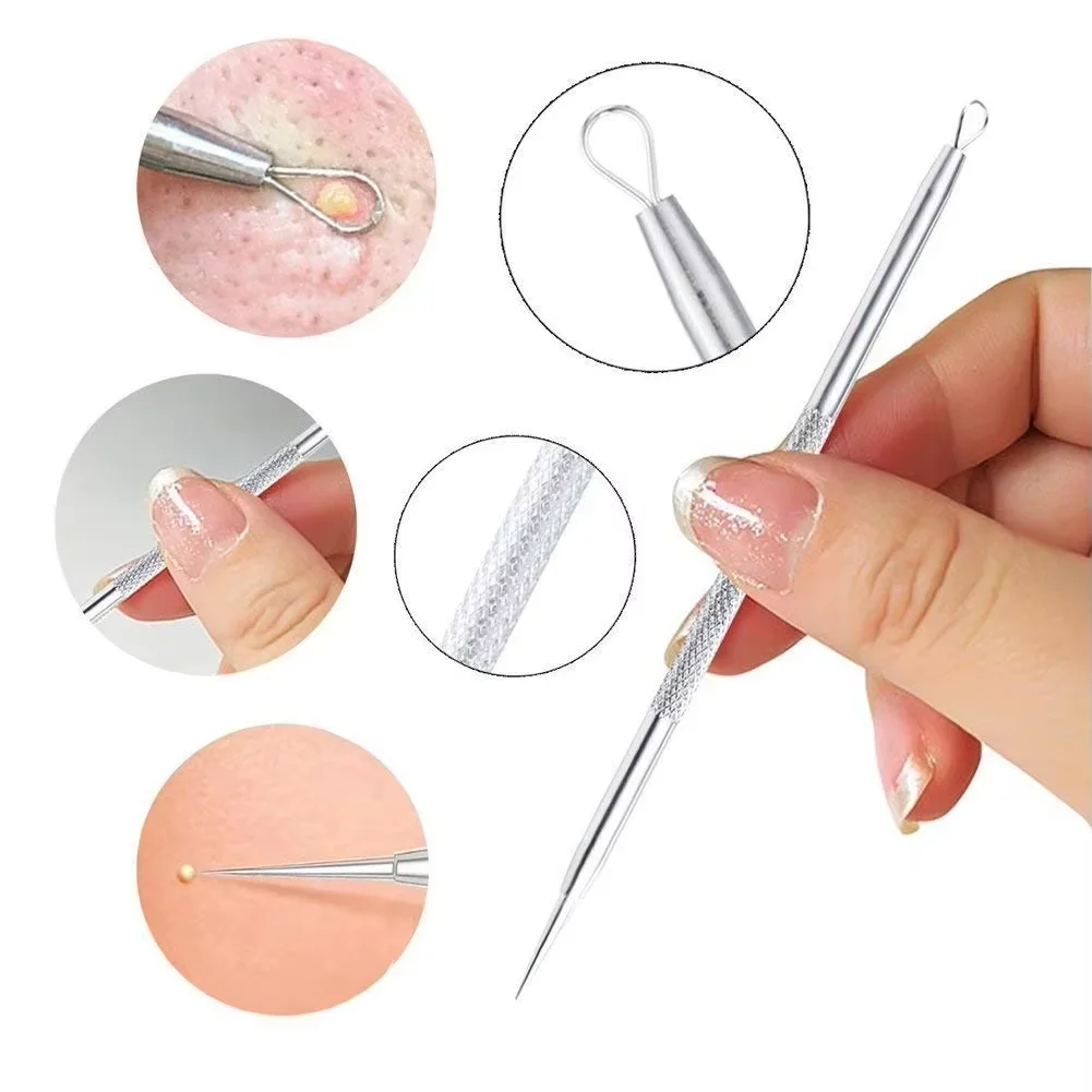 4/8PCS Blackhead Remover Acne Needle Facial Cleansing Acne Extractor Remove Blackhead Pores Cleaning Tools