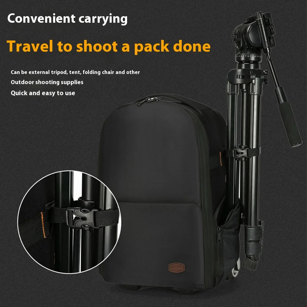 camera bag Waterproof Professional DSLR Camera Suitcase Bag Digital Camera Trolley Backpack On Wheels for Nikon Canon Sony