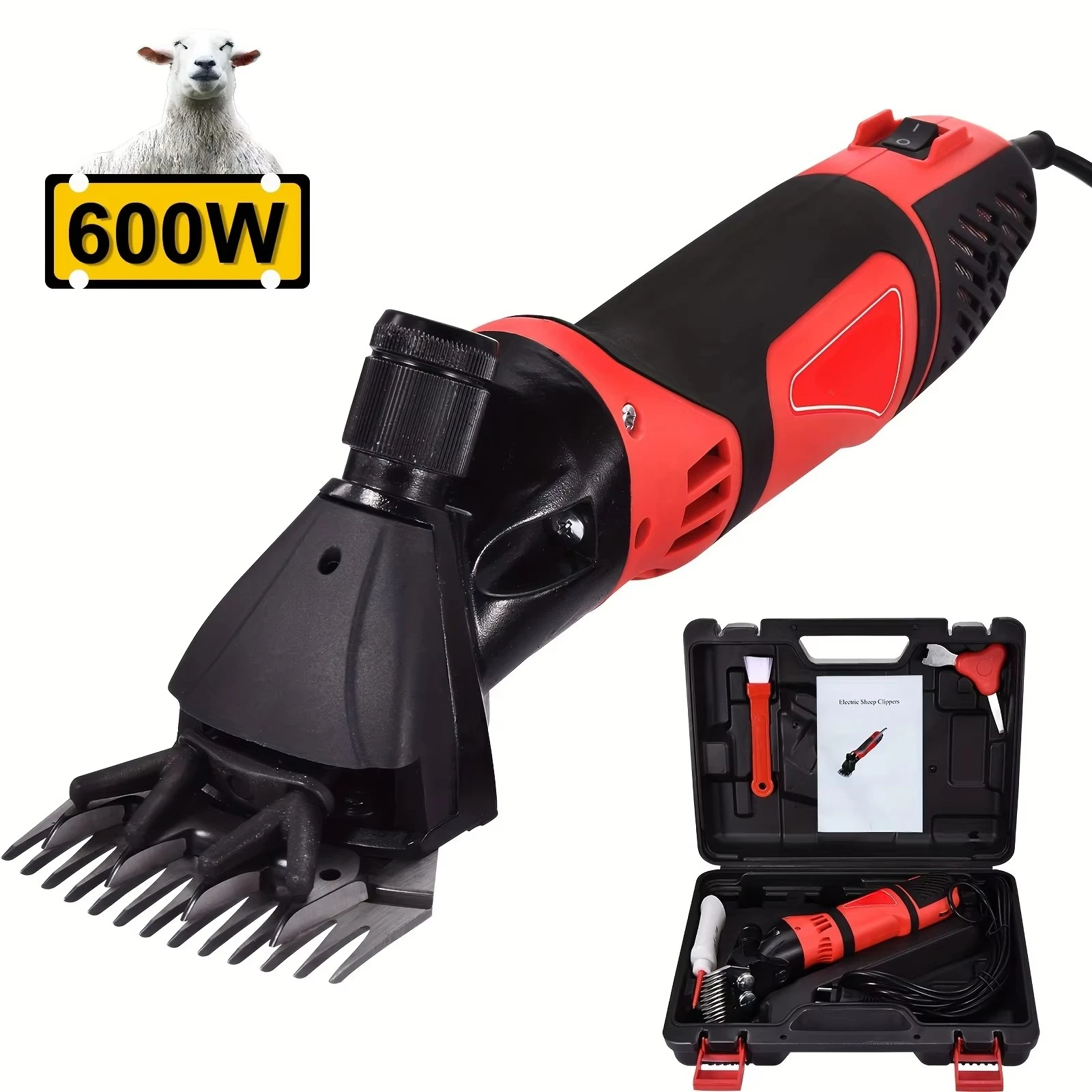 

500W CE Certified New Portable Electric Sheep Hair Clipper Grooming Scissors Goat Wool Shearing Engine Gearbox 3kg 220V 5M