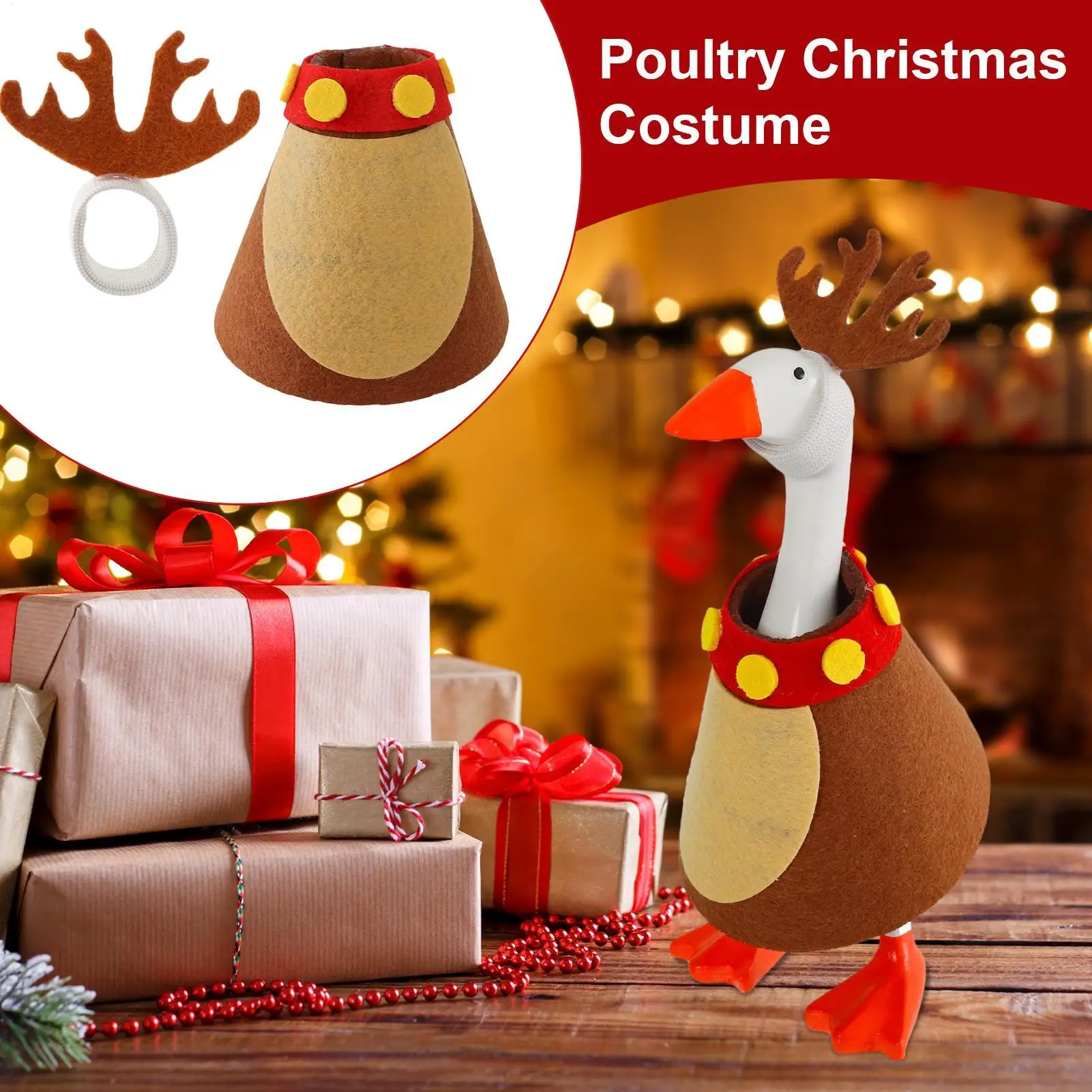 Mini Porch Animal Costume 7 Inch Christmas Tabletop Clothing Accessory Mini Clothes Decoration Outfit For Porch Fireplace Home