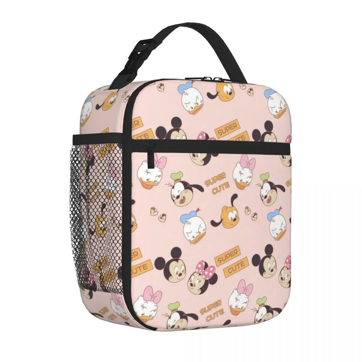 Topolino simpatico cartone animato isolato borsa per il pranzo contenitore per pasti a tenuta stagna borsa termica Tote Lunch Box Office Travel uomo