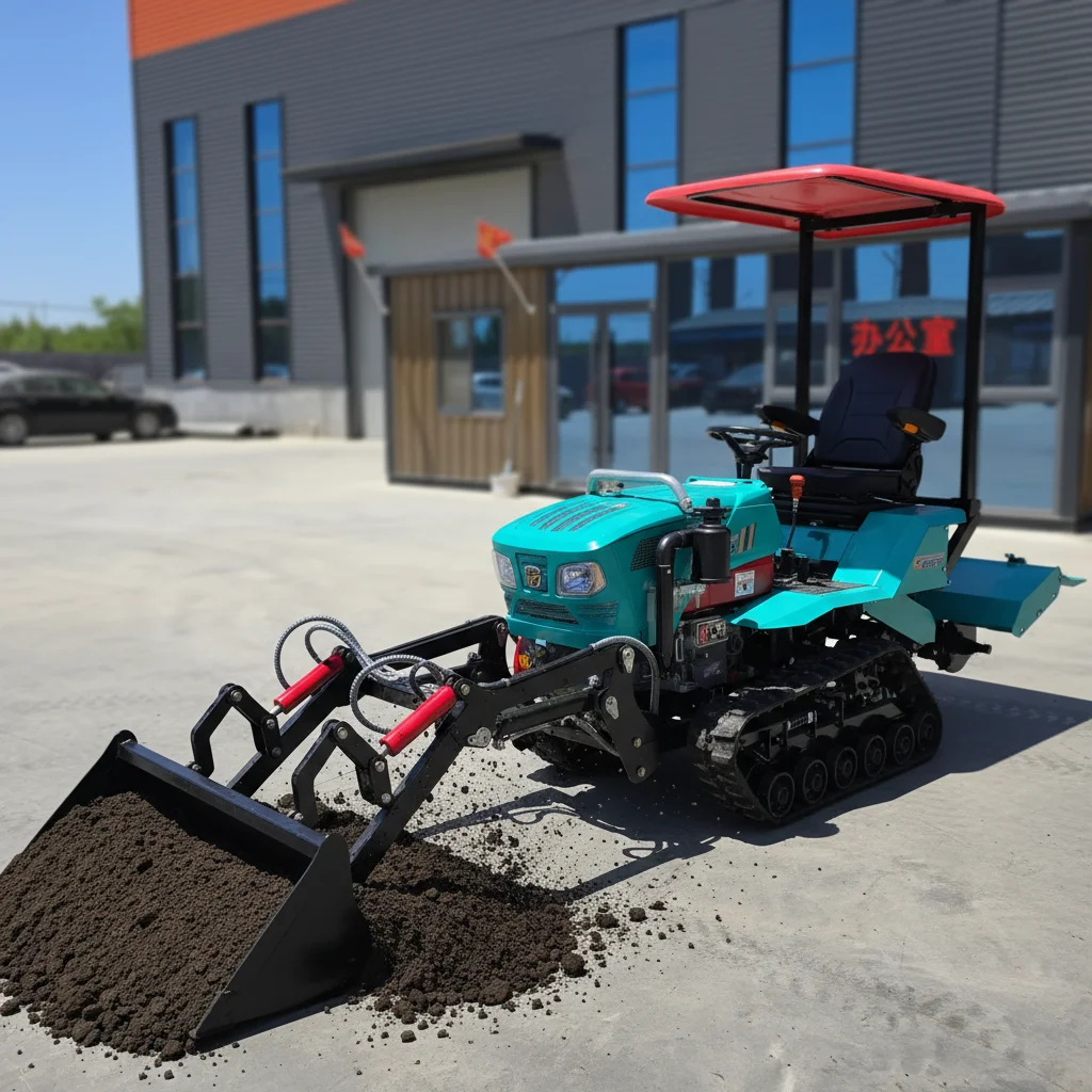 

Certified EPA 35HP Crawler Tractor with Excavator Accessories Farm Garden Cultivator