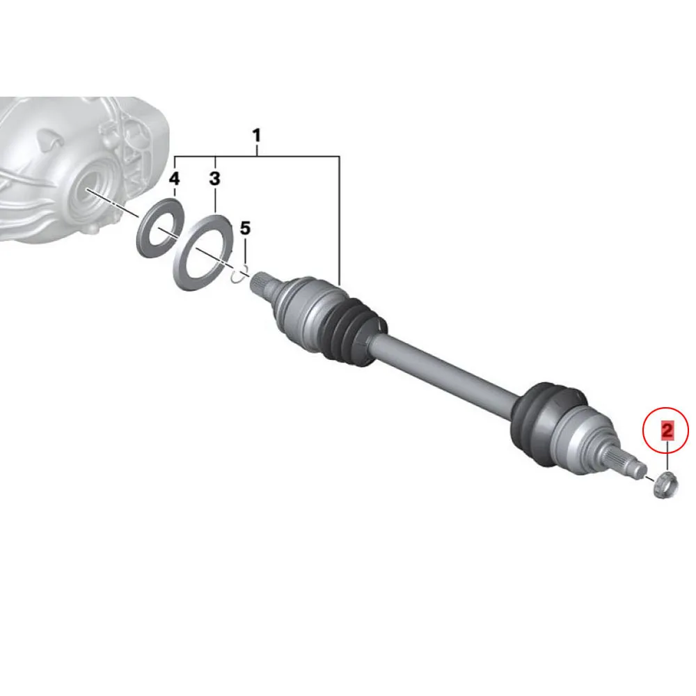 33411133785 For BMW E36 E46 E60 E90 Nut For Wheel Bearing Axle NEW