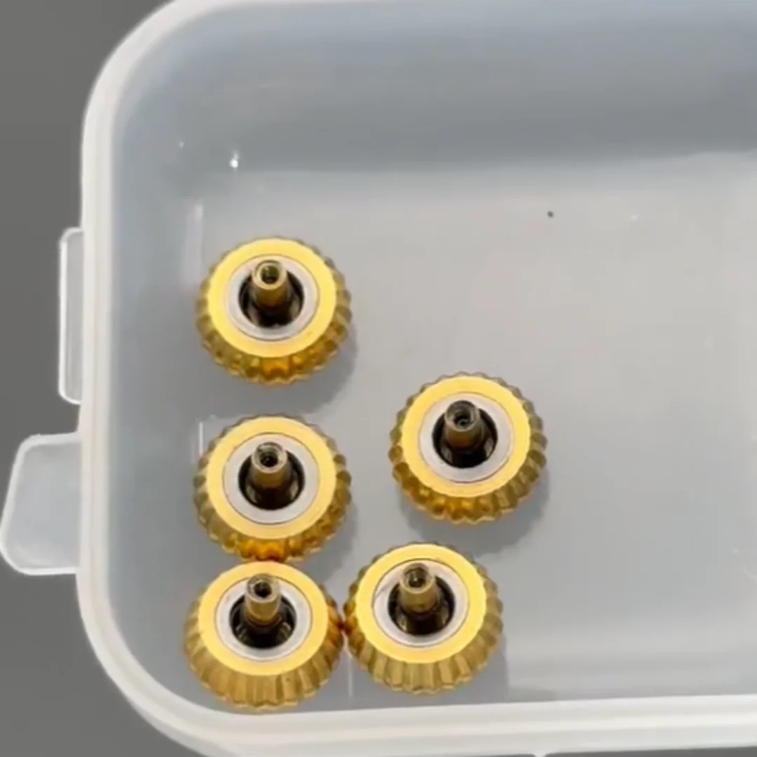 1/5/10pcs Aperture 2.0mm Watch Crown Replacement Gold Pumpkin Shaped Lightweight Portable Watch Crown Parts Factory Wholesale