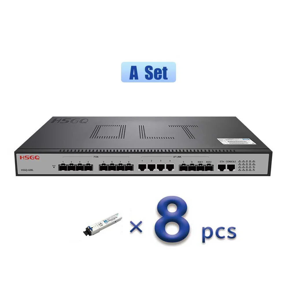 NEW HSGQ-G08L Gpon Epon 8 Port 10g Pon SFP Module C++ OLT Epon OLT Manufacturing Gpon Olt