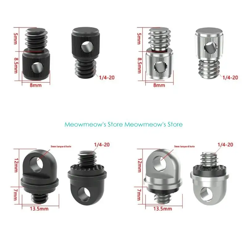W91A 대부분의 액션 카메라 장치 용 나사 나사로 안티 슬립 금속 카메라 스트랩 커넥터 나사