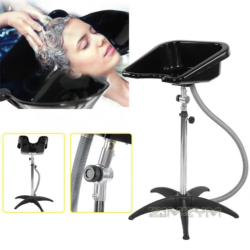 

Mobile Hair Shampoo basin Portable Adjustable Height Angle Deep Splash Proof Basin Salon Shampoo Basin
