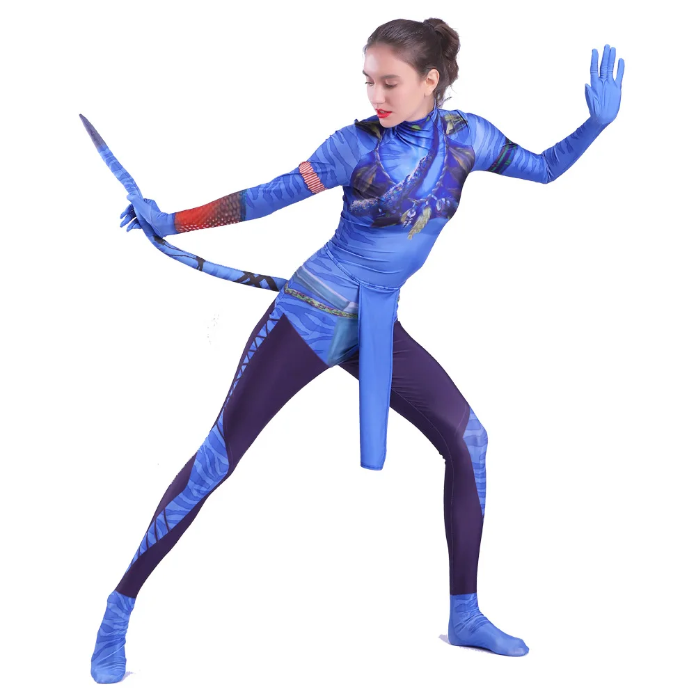 Avatar Costume Women and Men Couple Costumes Family Kids Bobysuit Cosplay Jumpsuit Alien the Way of Water Christmas Halloween