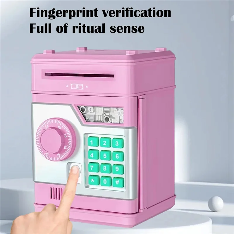 Electronic Piggy Bank ATM Password Money Box Safe Smart Fingerprint Automatic Banking Kids Gift Money Box