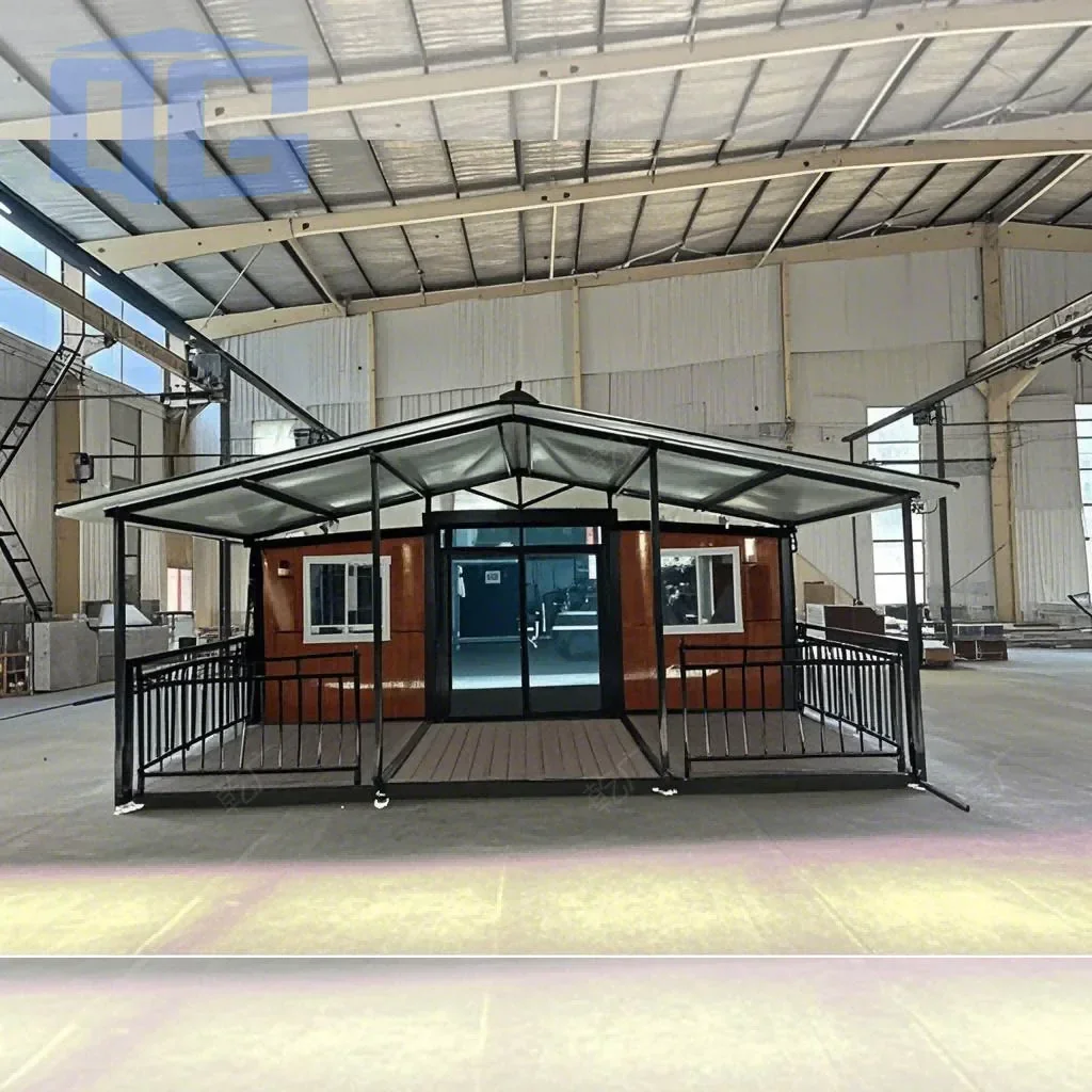 Customized Triangular Roof Vintage Style Villa Family Gathering Container House 20 Ft 30 Ft 40 Ft Container House With Terrace