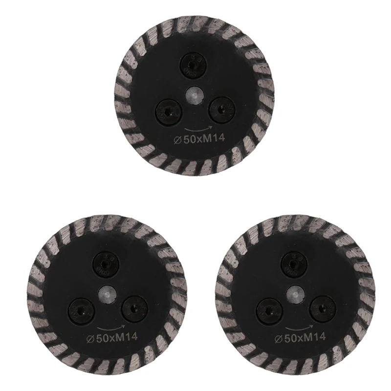 

GTBL 3 шт. 50 мм M14 Алмазная пила с диафрагмой со съемным гравировальным и режущим диском, для гранитного песчаника и бетона