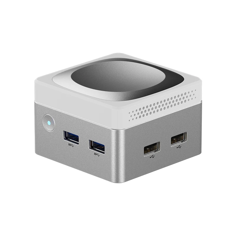 XCY 2LAN Office Mini PC with Inter N100 DDR5 Support Windows10 Dual-band WiFi5 4*USB Full-featured Type-c Desktop Computer