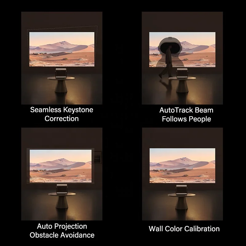 Proiettore RS20 Pro 4K 3400 lumen ISO IMAX Messa a fuoco ottica con giunto cardanico automatico migliorato e cambio HDR10+ Android TV