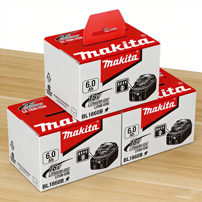 

100% original Makita 18V 6Ah rechargeable lithium-ion battery, powerful and long-lasting, suitable for Makita BL1860 BL1860B