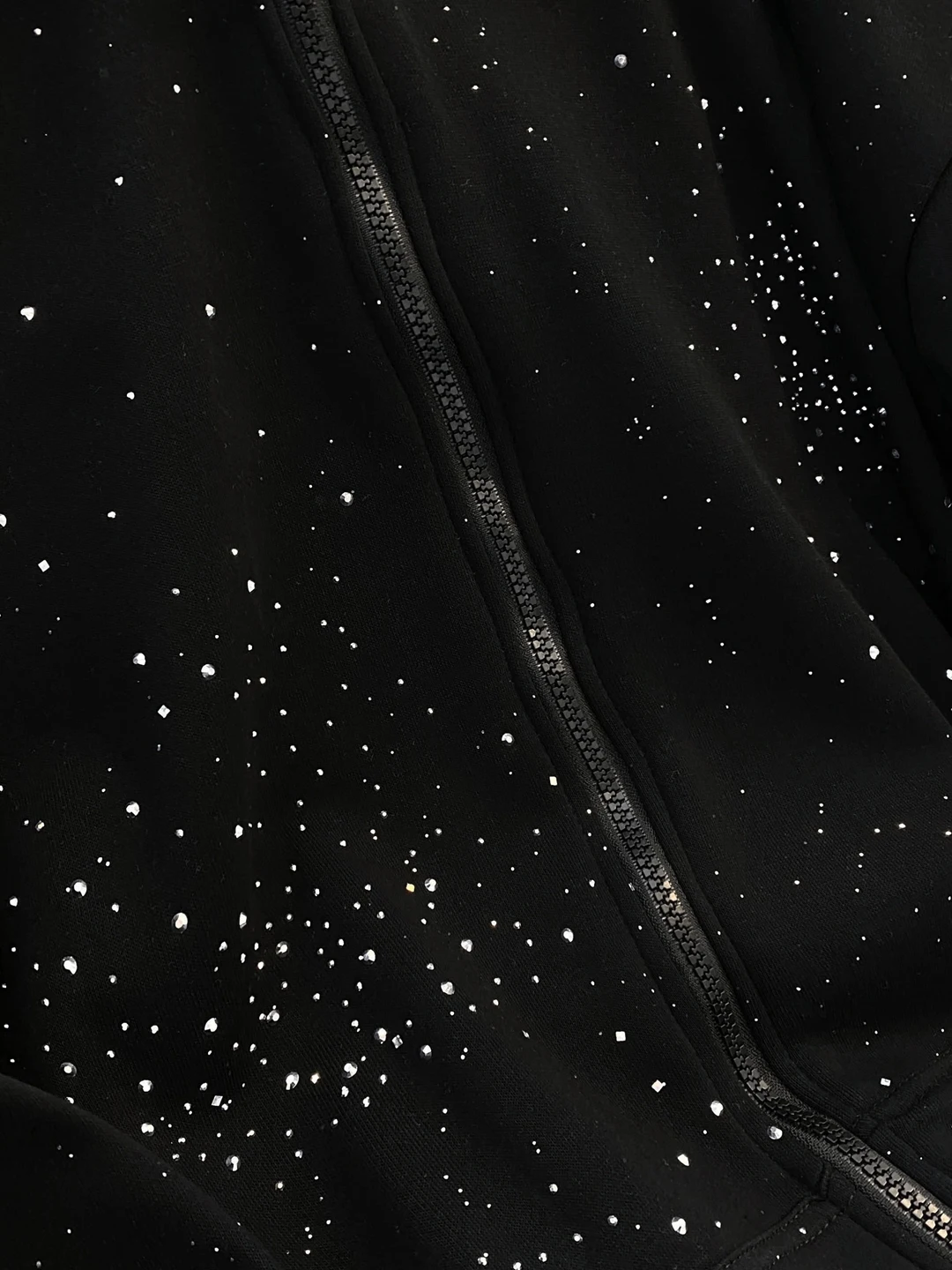 American Heavy Industry Rhinestone Cardigan Zipper Sweatshirt Men's Fashion Trendy Handsome Loose Casual Thickened Warm Jacket