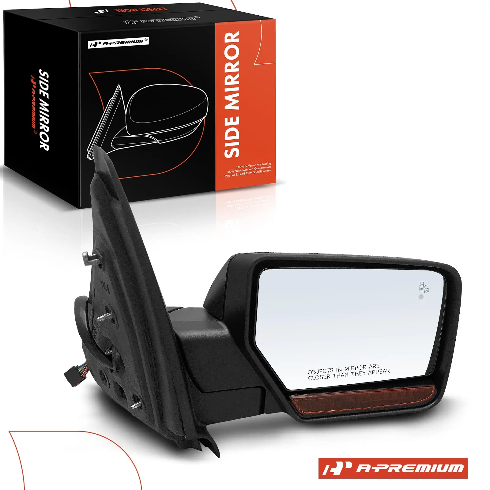 A-Premium Passenger Side Power Door Mirror for Ford Expedition 2015 2016 2017 Power Fold Blind Spot Detection Turn Signal Light