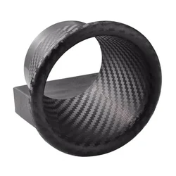 1 Set High Quality Bumper Turbo Air Intake Pipe Turbine Funnel ABS Black 108x108x70mm Carbon Fiber Style Universal For Most Cars