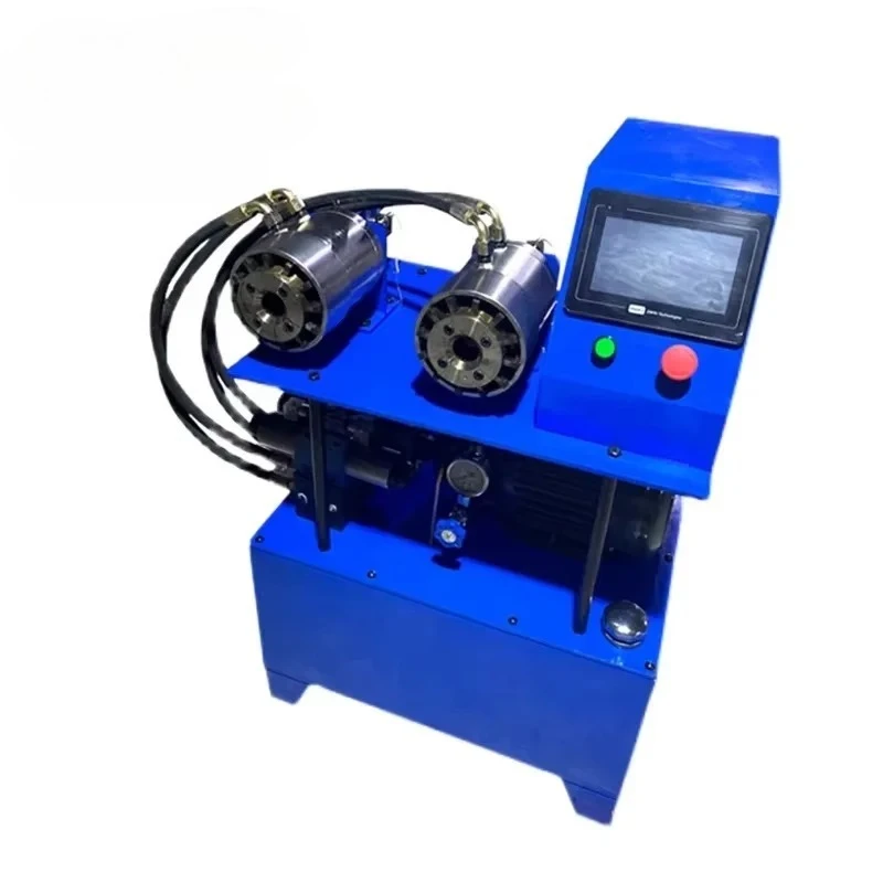 Two oil cylinder Digital machine for crimping pressed soft tube gardening Stainless steel wire braided hose with 2 sets of dies