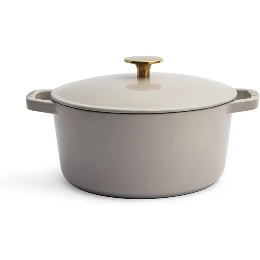

Milo by Kana 3.5quart Enameled Cast Iron Dutch Oven with Lid Premium Casserole Cooking Pot Enamel Coating Inside and Out Oven S
