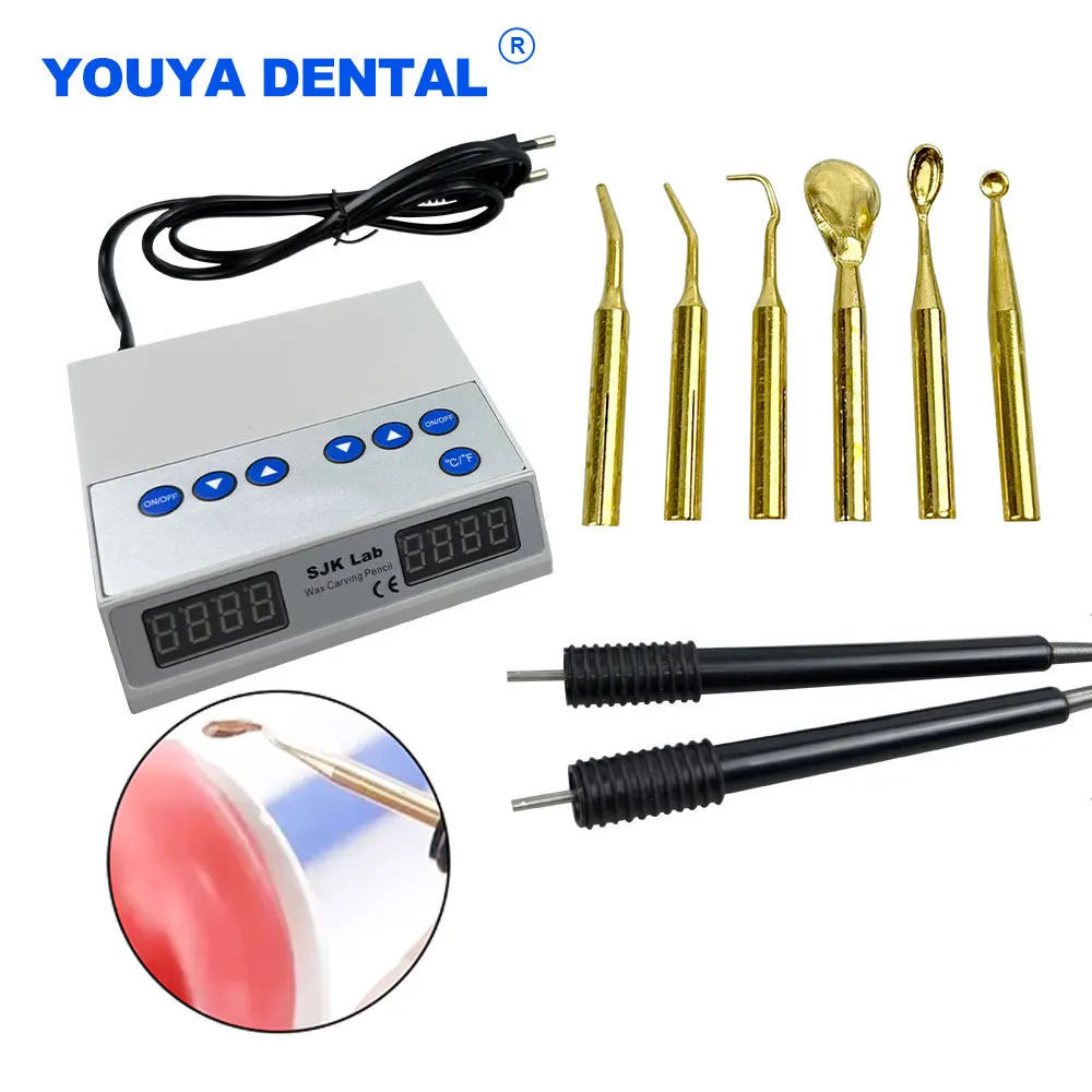 Dental Lab Carving Wax Knife Electric Waxer Pencil Carver Ultra Thin With 2 Pens Contain 6 Wax Tips Wax heater Caring Kit