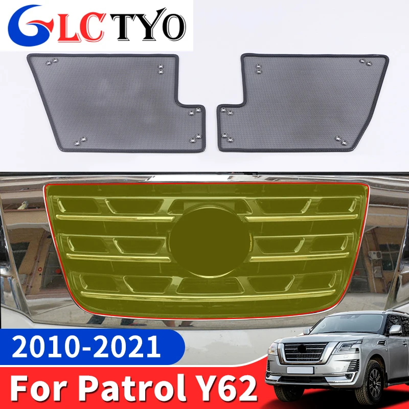 

Front Grille Stainless Steel Wire Mesh Nissan for Patrol Y62 2010-2021 Upgrade External Accessories 2020 2019 2018 2017 2016