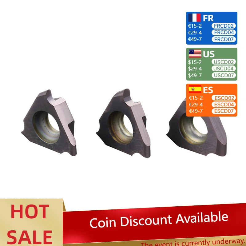 

Токарный станок TGF32R, 10 шт., токарные инструменты, твердосплавные вставки, треугольные режущие вставки, лезвие с круглыми краями, канавка 0,5 мм, 0,75 мм, 1,0 мм, 1,5 мм