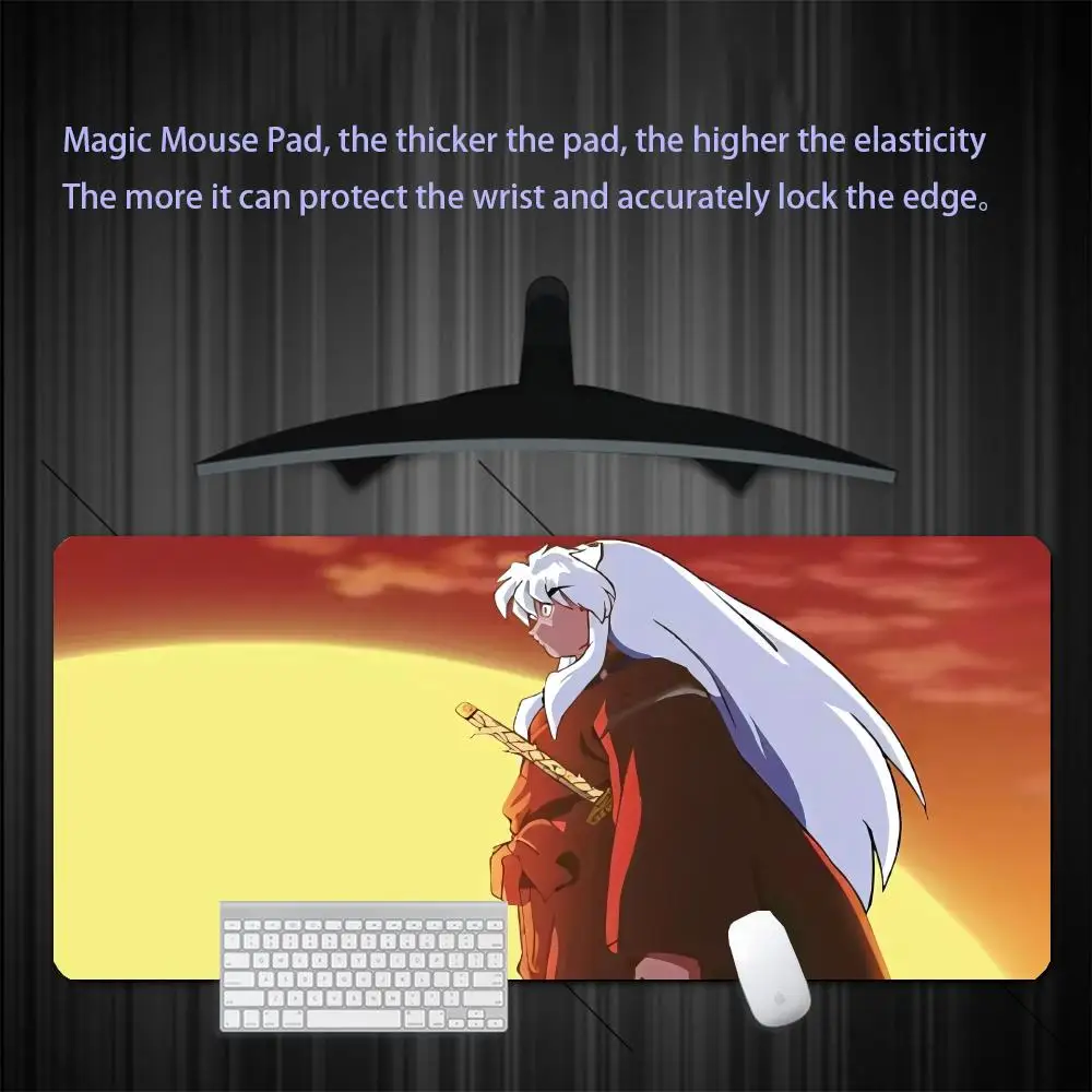 Large Mouse Pad Gamer Inuyasha Rubber Mat Mausepad Gaming Laptop Deskmat Computer Accessories Mousepad Mats Keyboard Pc Cabinet