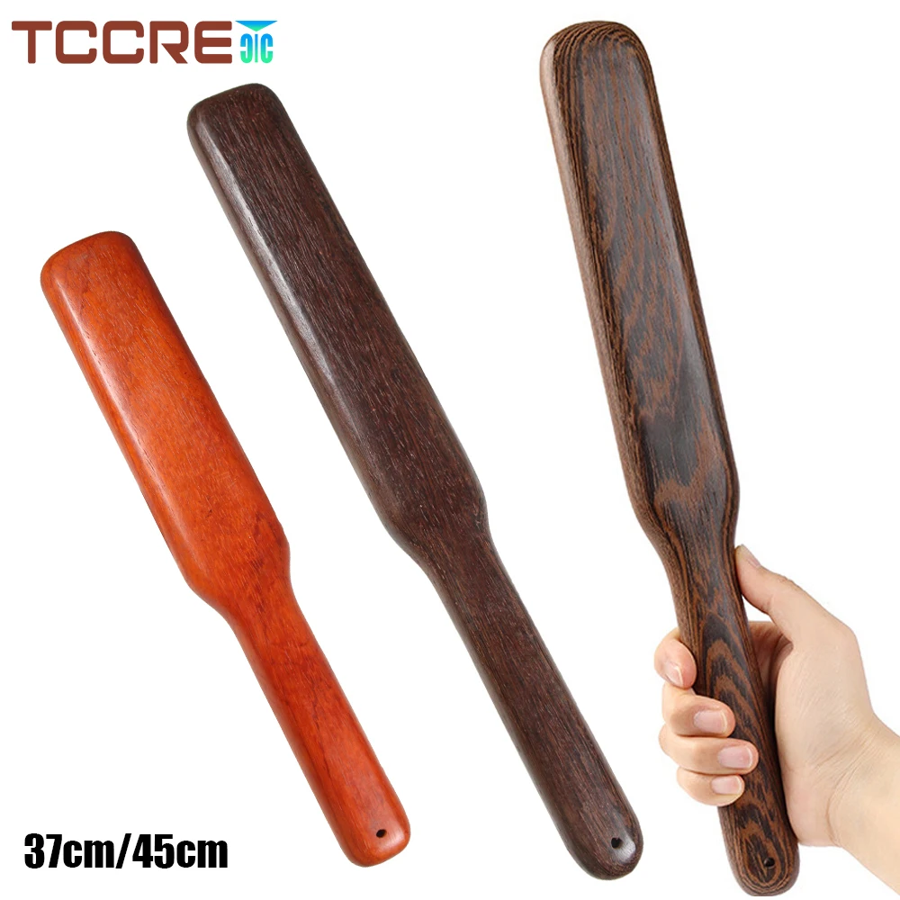 37CM/45CM Solid Wood Paddle, Handmade Wood Meridians Slap Board Myofascial Release Tools, Ease Neck Back Waist & Leg Pain