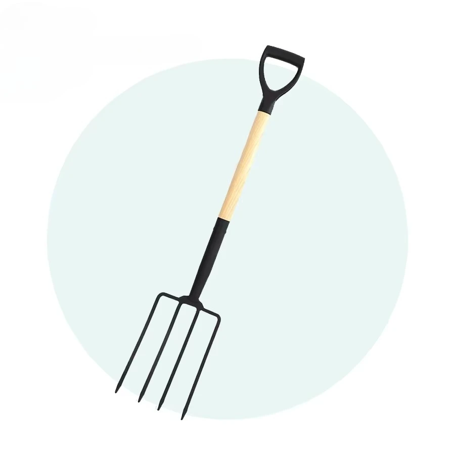 

Hot Sale D-Shaped Garden Fork Metal and Wooden Handle for Agricultural Production