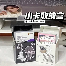 Ins Photo Card Storage Box Kpop Card Storage Box Idol Picture Sleeve Holder Supplies Mini Photocard Holder Card Organizer Case