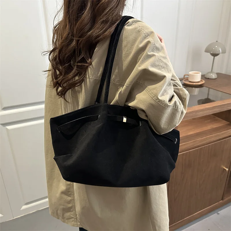 Women Faux Suede Shoulder Bag Casual Tote Handbag Underarm Bucket Purse Fall Daily Fashion Luxury Bag Guangzhou High Quality Bag
