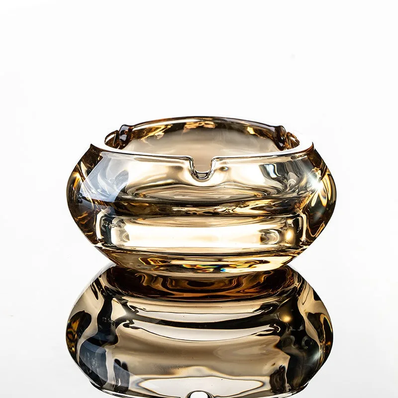Minimalist high-end atmospheric ashtray creative personality high-grade crystal glass ashtray household living room light luxury